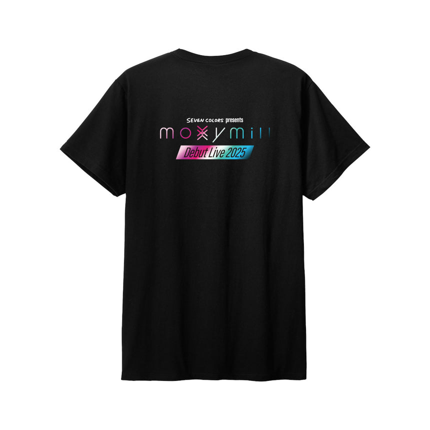 〈moxymill Debut Live 2025〉ロゴTシャツ ブラック